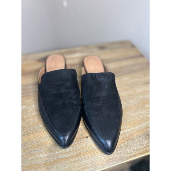 Halogen Velvet/leather loafers - Picture 1 of 7